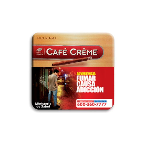 20 puritos Cafe Creme en caja metálica